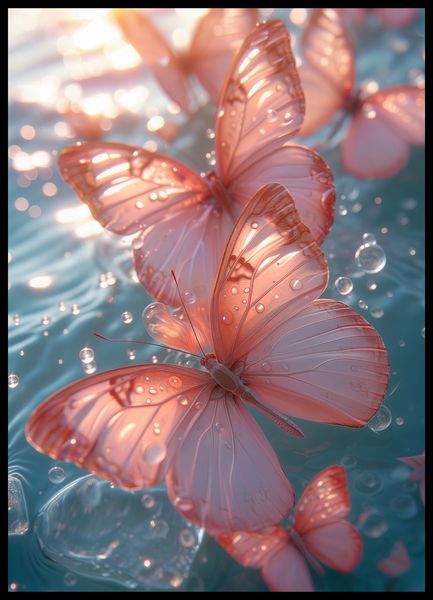 Plakat 50x70cm Świetliste Motyle zdjęcie 2