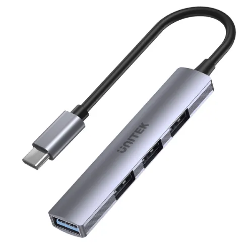 Unitek Hub USB-C 1*USB-A 5 Gbps, 3*USB-A 2.0 alu na Arena.pl