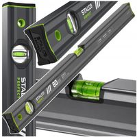 2X Poziomnica Aluminiowa 80 cm Poziomica Stalco Perfect Vseries 2 libelle 0