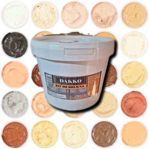 KIT SZPACHLÓWKA SZPACHLA DO DREWNA, Holzkitt,Wood Putty 5kg,25 kolorów na Arena.pl