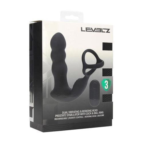 Dual Vibrating Remote Rotating Head Silicone Prostate Stimulator With Cock na Arena.pl