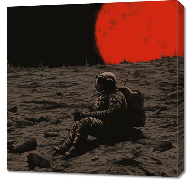 Obraz 70x70cm Samotność w Kosmosie zdjęcie 1