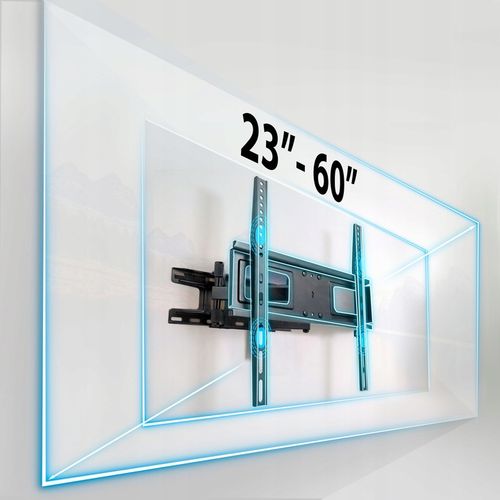 UCHWYT ŚCIENNY DO TELEWIZORA TV 23-60 cali wieszak obrotowy MEGA MOCNY na Arena.pl
