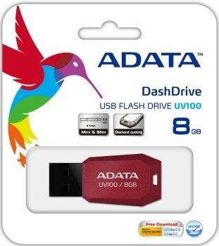 Adata pamięć USB UV100 8GB USB 2.0 Czerwony na Arena.pl