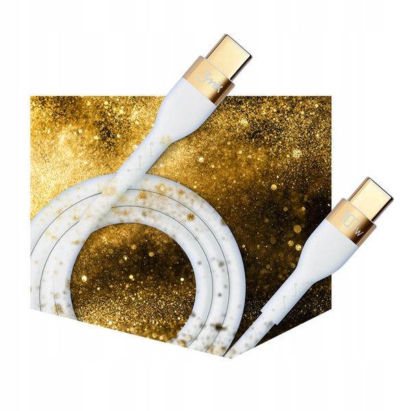 3MK HyperSilicone Cable USB-C/USB-C kabel 2m 100W Biały/White zdjęcie 3