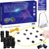 ZESTAW 60szt KAMIENIE MAGNETYCZNE MAGNESY SZNUREK GRA EDUKACYJNA DLA DZIECI