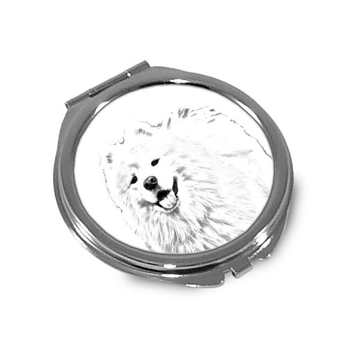 Samojed - kieszonkowe lusterko z wizerunkiem psa. na Arena.pl