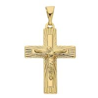 Zawieszka Pozłacana Krzyżyk z Jezusem 42/23 mm