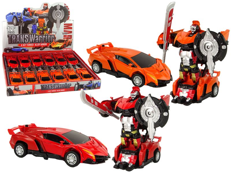 Zestaw 2w1 Auto Robot Transformers Czerwony Pomarańczowy zdjęcie 1