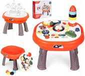 STOLIK EDUKACYJNY INTERAKTYWNY STOLICZEK DLA MALUCHA PANEL 2W1 NA KLOCKI