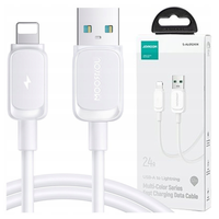 kabel joyroom multi-color series a14 lightning / usb-a 2.4a 1.2 m - biały