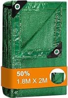 Siatka Zacieniająca Ogrodowa 50% Zielona 1.8x2m