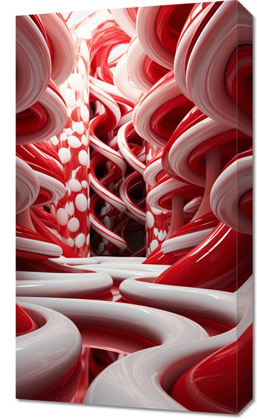 Obraz 40x70cm Czerwone Wiry zdjęcie 1