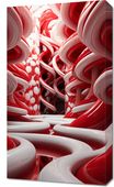Obraz 40x70cm Czerwone Wiry