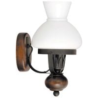 Rustykalna LAMPA kinkiet PETRONEL 7077 Rabalux vintage OPRAWA ścienna orzech biała rustic