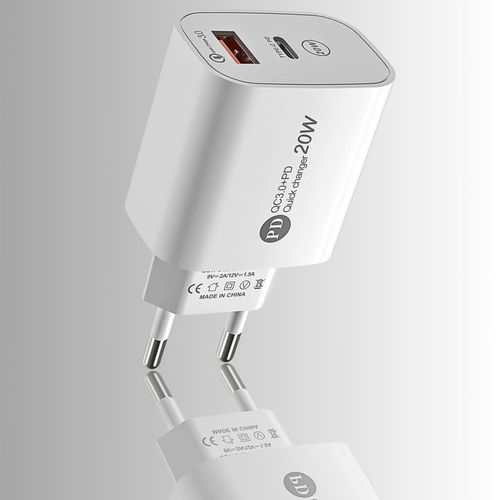 ZESTAW | SZYBKA ŁADOWARKA SIECIOWA USB TYPE-C + KABEL TYPE C | PD20W 3000mA na Arena.pl