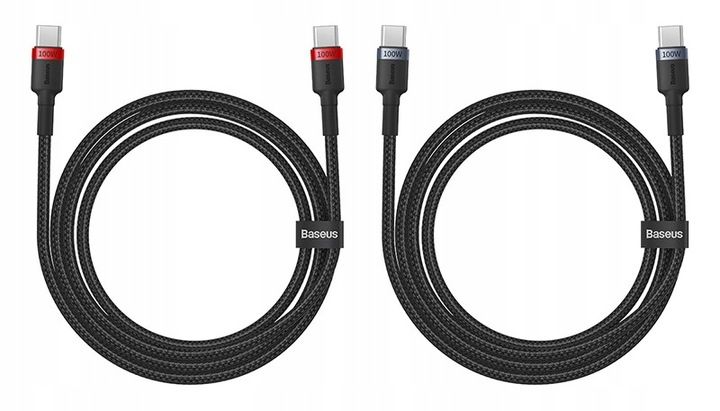 Baseus kabel Cafule Charging Cable USB-C to USB-C 100W 1m 2pcs zdjęcie 5