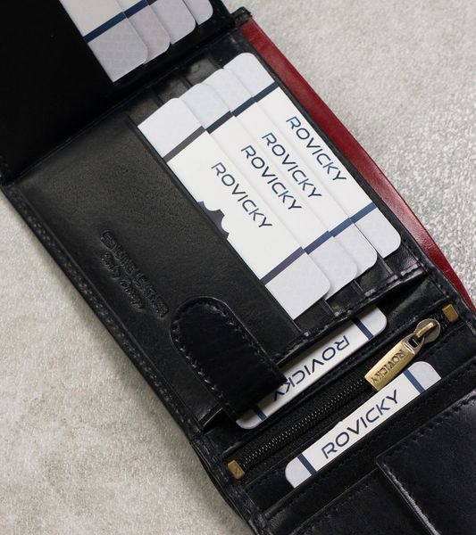 portfel męski n992-rvt black+red zdjęcie 7