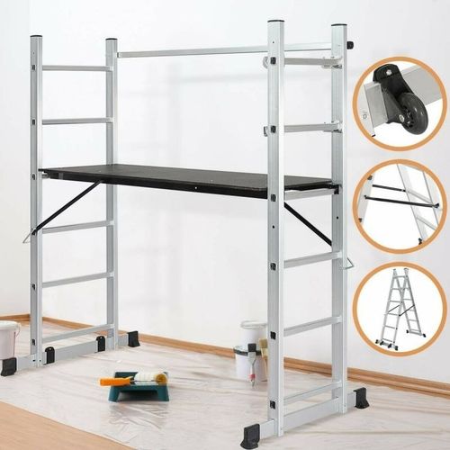 Kombinowane rusztowanie 3w1 - platforma robocza + 2 drabiny na Arena.pl