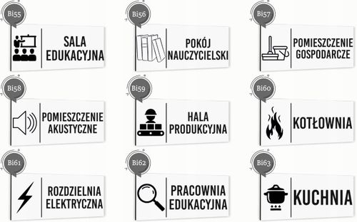 Tabliczka na drzwi PRODUKCJA Aluminium BIAŁA Dibond Piktogram na Arena.pl