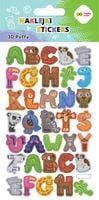 naklejki puffy - letters literki happy color