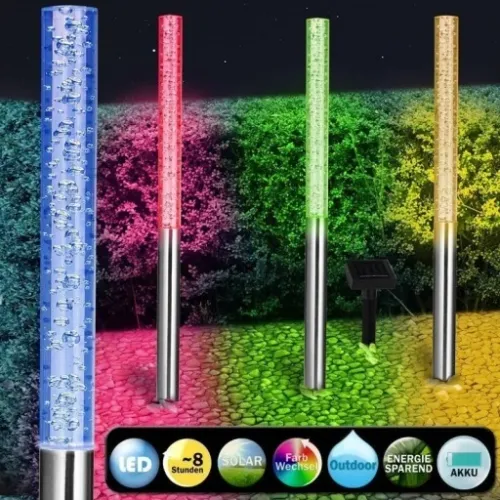 4 x LAMPKA OGRODOWA SOLARNA MULTIKOLOR LED na Arena.pl