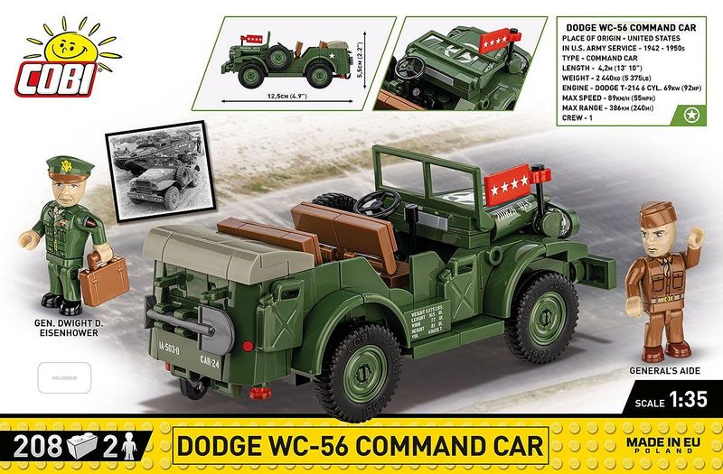COBI HC WWII Dodge WC-56 Command Car 208kl 3111 zdjęcie 5