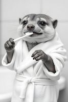 Plakat 20x30cm Vintage Artystyczny | Surykatka | Portret Zwierząt Pop Art