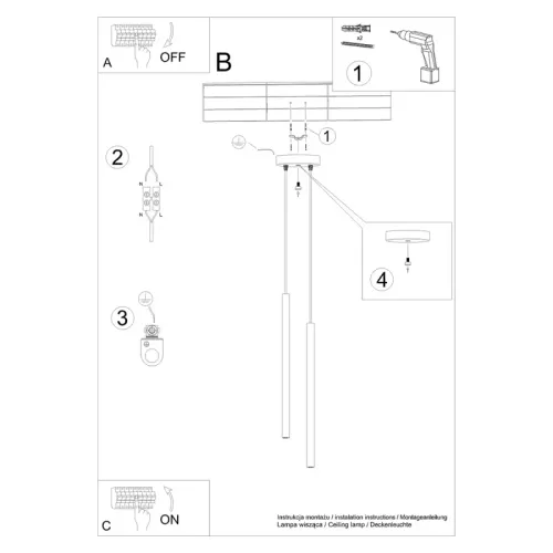 Lampa wisząca PASTELO 2 biała na Arena.pl