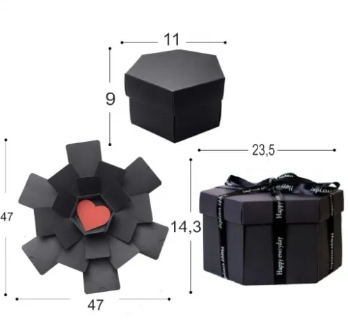 PUDEŁKO NIESPODZIANKA EXPLODING BOX PREZENT URODZINY IMIENINY ZRÓB TO SAM na Arena.pl