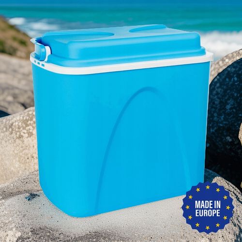 LODÓWKA TURYSTYCZNA 24L na WKŁADY MROŻĄCE niebieska do AUTA kampera PODRÓŻY na Arena.pl