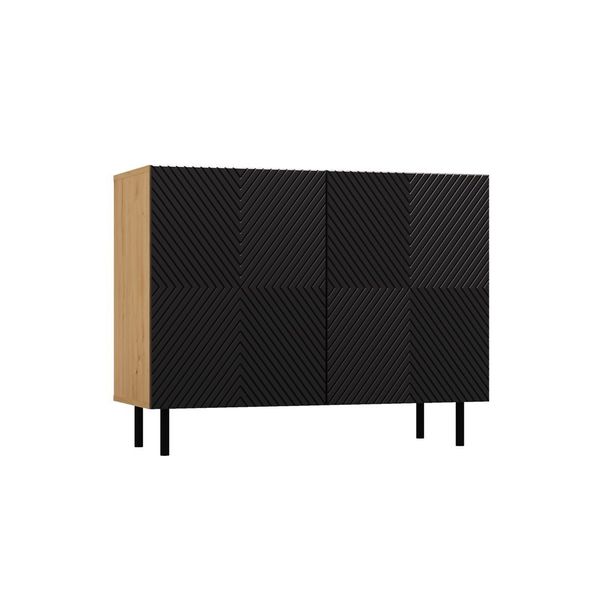 KOMODA KAMA 2 DRZWI - ARTISAN/CZERŃ zdjęcie 2