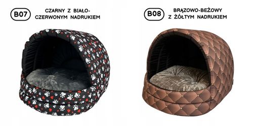 Legowisko Dla Psa Dużego Owalne Budka Materac Poduszka Materiałowe Buda L na Arena.pl