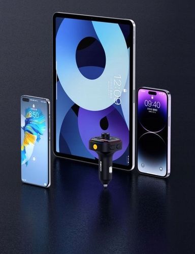 TRANSMITER SAMOCHODOWY FM BLUETOOTH LED USB i USB-C QC 3.1A RECCI na Arena.pl