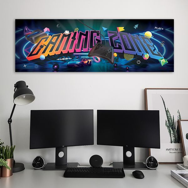 Obraz na płótnie, Napis gaming zone 90x30 90x30 zdjęcie 2