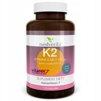 Suplement diety Medverita Witamina K2 MK-7 kapsułki 100 MCG 120 sztuk