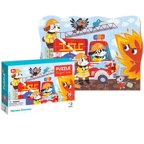 Puzzle Bohaterowie Strażacy 30 Elementów Urocze Psiaki Układanka Dla Dzieci na Arena.pl