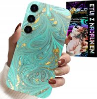 ETUI DO SAMSUNG GALAXY S23 - MARMURKOWE WZORY + SZKŁO HARTOWANE