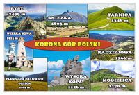 Korona gór polskich - magnes szklany