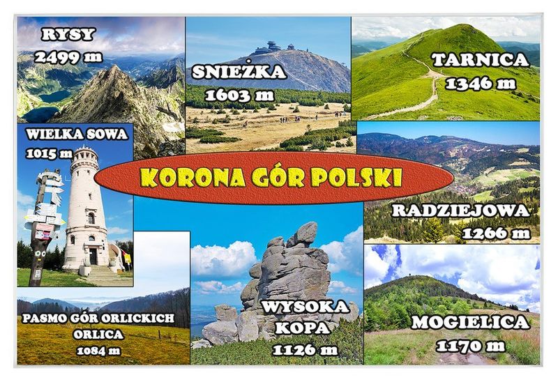 Korona gór polskich - magnes szklany zdjęcie 1