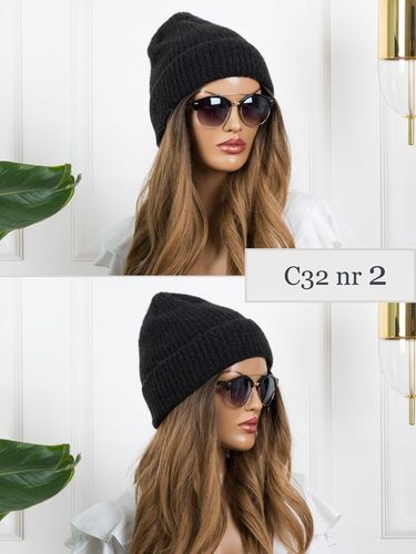 CZAPKA DAMSKA CIEPŁA Wywijana Zimowa czekoladowy brąz Beanie PREMIUM na Arena.pl