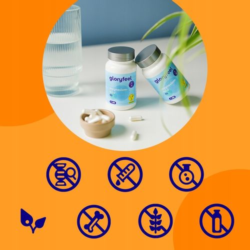 TLENEK MAGNEZU 250mg - MAGNEZ SKURCZE 90 kapsułek STRES gloryfeel na Arena.pl