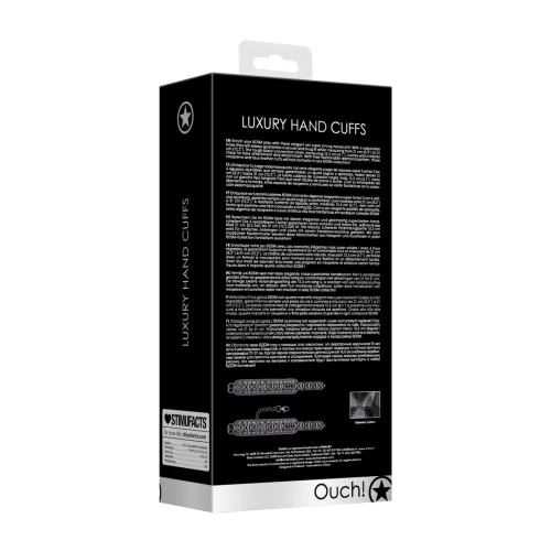 ouch! kajdanki z uprzężą, neopren, czarne, regulowane, 21-31 cm na Arena.pl