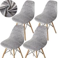 ZESTAW POKROWIEC NA KRZESŁO SKANDYNAWSKIE WELUR