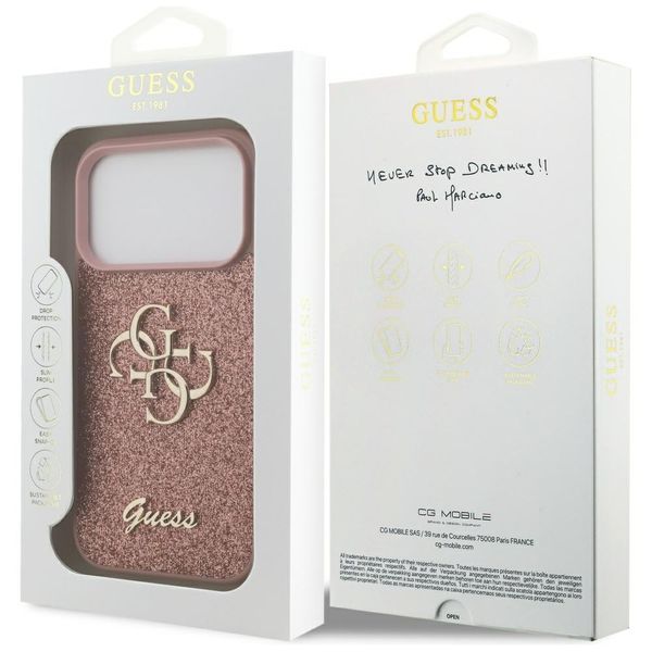 Etui Guess Fixed Glitter Big 4G do iPhone 17 Pro różowy zdjęcie 8
