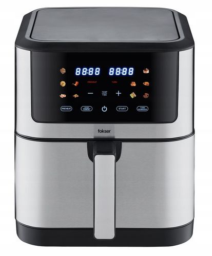 Beztłuszczowa Frytkownica FOKSIER K11 AirFryer XXL 8L 12w1 1800W + PRZEPISY na Arena.pl