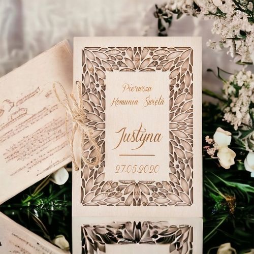 RUSTYKALNA kartka na KOMUNIE prezent GRAWER imię!! na Arena.pl