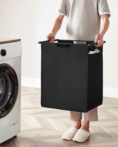 Kosz na pranie z półką INDUSTRIALNY LOFT DREWNIANY 72x50x33 (W010) na Arena.pl