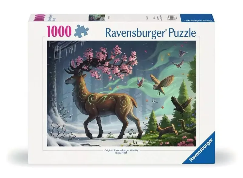 Puzzle 1000 elementów. Wiosenny jeleń zdjęcie 1
