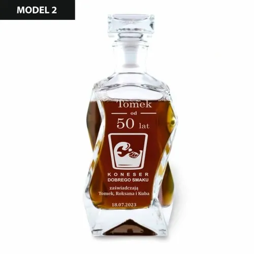 Prezent na Urodziny Karafka do Whisky z Grawerem - Niepowtarzalny Upominek na Arena.pl
